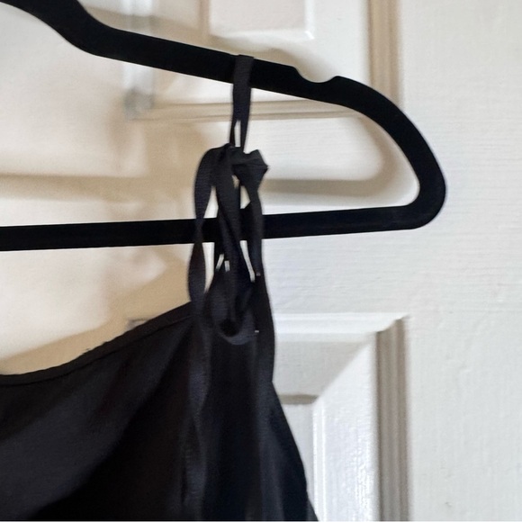 Express Black Ruffle Hem Strapless Dress - Picture 5 of 9